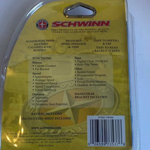 Schwinn 17-Function Bike Cycle Computer Backlit Screen NEW Speed Distance Time - Picture 5 of 11